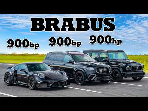 Brabus 900 Rocket R v 900hp AMGs: DRAG RACE