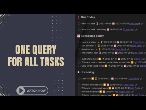 The Only Task Management Query You Need For Obsidian