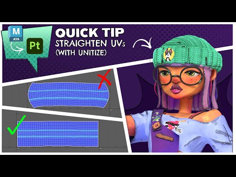 Straighten UVs with Maya's Unitize for Substance 3D Painter #substancepainter
