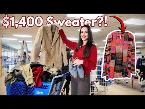 Tried Thrifting Luxury Christmas Gifts… and Found a $1,400 Sweater?!