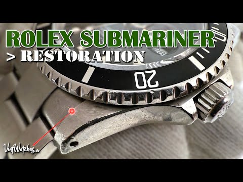 Crazy Transformation - 1980s Rolex Submariner 16610 Restoration - Laser Welding 904l - ASMR