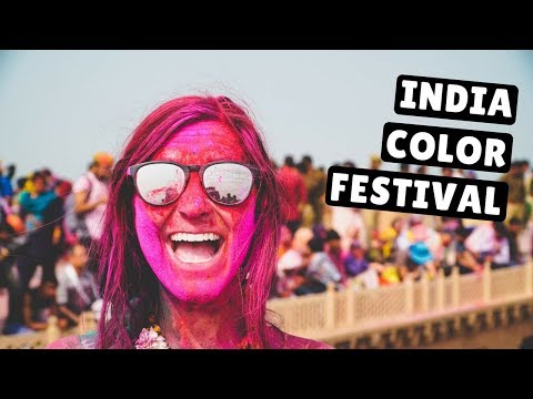 AMERICANS PLAYING HOLI in Vrindavan, India (Crazy Color Festival)