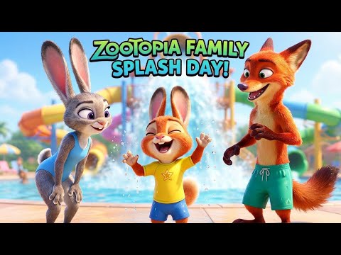 Zootopia Water Park Day 🐰🦊 | Judy, Nick & Baby Fiin’s Cutest Family Adventure!