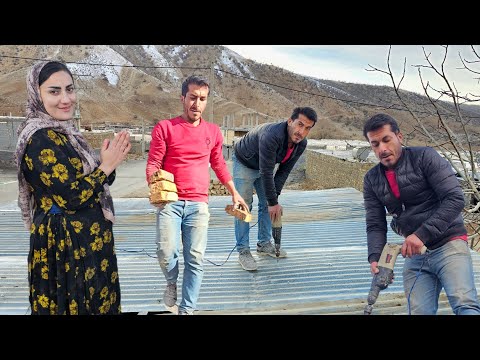 ❄️"Halfway to safety; Zahra's hope to complete the roof of the house before winter"