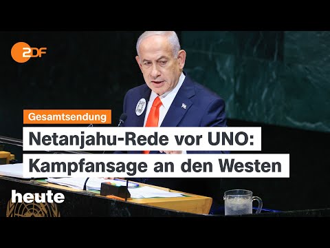 heute 19:00 Uhr vom 26.09.2025 Netanjahu-Rede vor UNO, neue US-Zölle, Stellenkürzungen bei Lufthansa