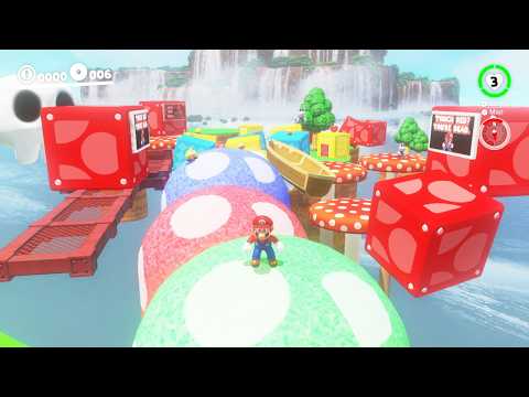 Mario Odyssey but YOU CAN'T TOUCH RED!!