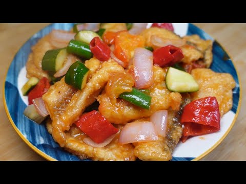 酸甜鱼片这样做🐟外酥里嫩，酸甜可口，好吃还不腻🔥🌶️Sweet and sour fish fillet 🐟crispy and tender, sweet and sour, delicious