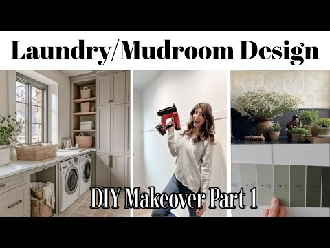 Laundry & Mudroom Makeover + Design Process / How to Make One Room function as two Spaces