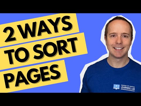 How To Sort Pages On WordPress