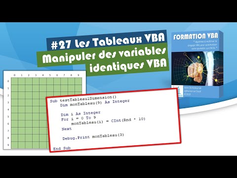 Les tableaux de VBA [#27 FORMATION EXCEL VBA COMPLETE]