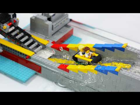 I Built a LEGO Water Coaster That Launches Uphill!