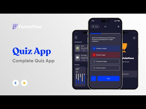 Quiz App - FlutterFlow Complete Quiz App | FlutterFlow Tutorial