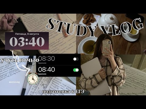 STUDY VLOG🧪/ ПОДГОТОВКА К ЕГЭ ночью(спала 5 часов🤯), учись со мной, химбио 2025