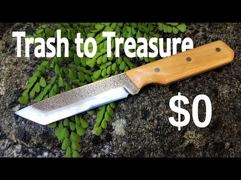 Beginner Knife Making with Scrap Metal - Full Process Start to Finish