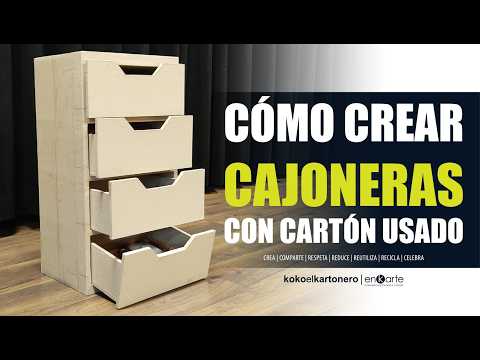 TRANSFORMA CARTÓN en MUEBLES ORGANIZADORES ✅ Ideas DIY FÁCILES para tu HOGAR / Cajonera de cartón