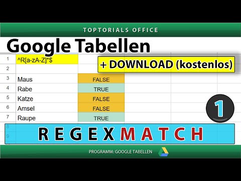 REGEXMATCH Regular Expressions with Many Examples | Google Sheets
