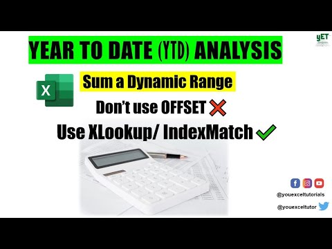 Year to Date (YTD) Analysis in #Excel || Sum a Dynamic Range with INDEX/MATCH and XLOOKUP