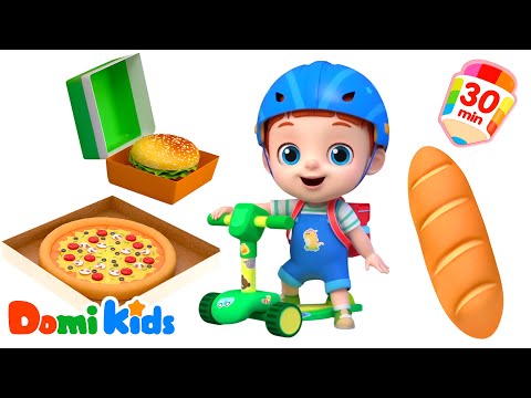 👶誰是最可愛的送餐員？👨‍🍳| 寶貝多米TOP熱門取完挑戰卡通系列🥚🌈🎁 | Domi Kids