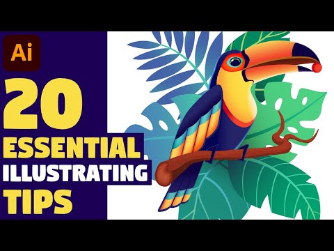 20 MUST KNOW Tips for Better illustrating | Illustrator tutorial (Toucan Illustration)