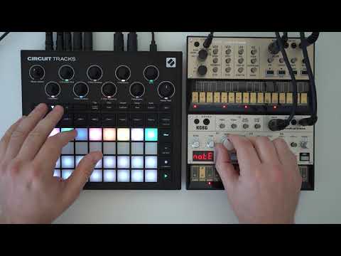 Simple setup jam with the Novation Circuit Tracks, Volca Bass, Volca Keys