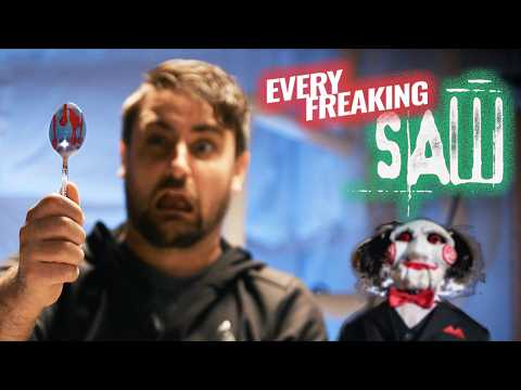 I explain all 12 Saw movies and shorts while tied up in Jigsaw’s torture basement