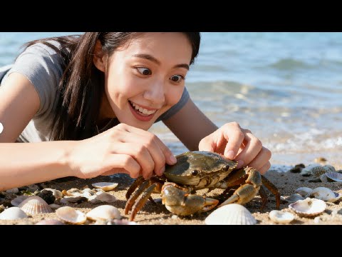 无人荒岛赶海记！没得澡洗也就罢了，海鲜还不能吃到爽吗？ #chillmore #且悠洁肤露 #赶海 #荒岛