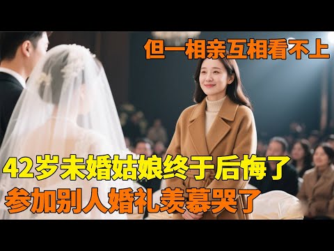 42岁未婚姑娘终于后悔了，参加别人的婚礼羡慕哭了，但是一相亲互相看不上！在纠结菜都凉了！