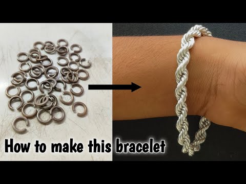 Making Handmade Rope Chain Bracelet/Silver Bracelet/jewelry making