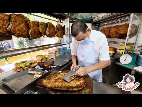 Open 3 Hrs Only! Michelin Award Roast Pork Belly Master! #王美记- Malaysia Street Food