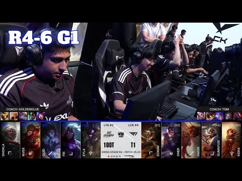 100T vs T1 - Game 1 | Day 8 LoL Worlds 2025 Swiss Stage | 100 Thieves vs T1 G1 full