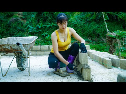 How a Girl Builds a House Using Handmade Bricks — Unbelievable DIY Skills #diy #farming