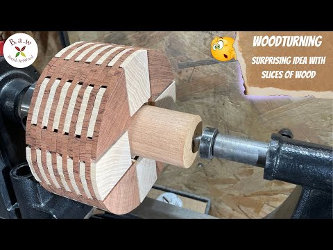 Woodturning: Surprising idea with slices of wood