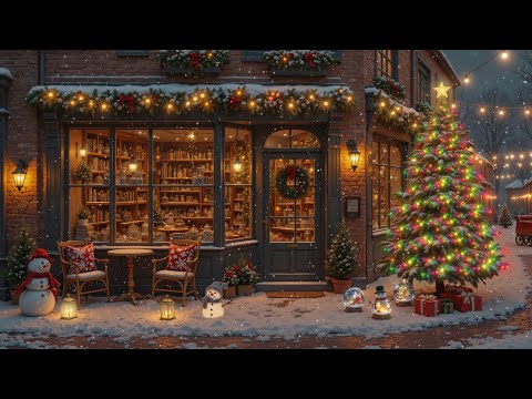 Peaceful Christmas Ambience - Cozy Coffee Shop With Smooth Christmas Jazz Music For Relaxing