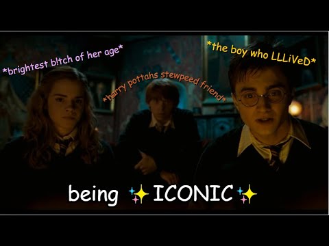 THE Golden Trio carrying all 8 harry potter films for like 8 mins straight