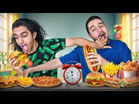 کی میتونه سریع تر بخوره ؟؟ مسابقه گذاشتیم ترکیدیم 😂😵