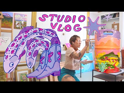 a cozy few weeks in my art studio ✿ fall studio vlog