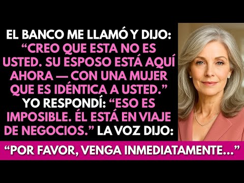 El banco llamó: “Su marido está aquí con una mujer que es idéntica a usted. ¿Él no había viajado?”