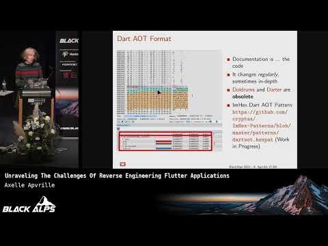 BlackAlps 2023: Unraveling The Challenges Of Reverse Engineering Flutter Applications - A. Apvrille