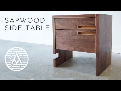 Walnut Side Table with Sapwood Inlay