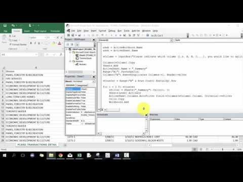 Introduction to Excel VBA  - Module 13 (Automatically Split Rows into Different Workbooks)