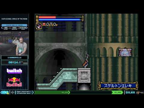Castlevania: Circle of the Moon by darrenville in 37:45 - GDQx 2019
