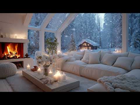 π¨οΈβ¨ 2 HOURS of Winter Piano and Snowfall Lounge Ambience | Ideal for Stress Relief and Study Focus