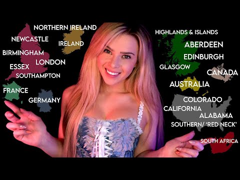 ASMR ACCENT TRIGGER | 20 DIFFERENT ACCENTS | WHICH ACCENT MAKES YOU TINGLE?