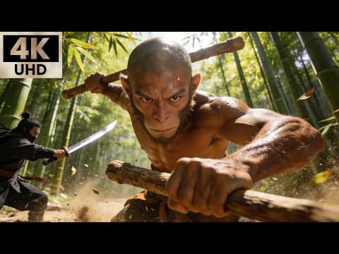 Unarmed Drifter Attacked: Escapes Assassins with Just a Wooden Stick! #4k #trending #viral #kungfu