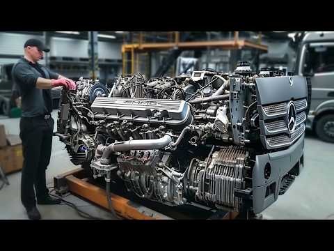Man Fully Assembles Mercedes TRUCK ENGINE Perfectly | Start to Finish by @RAZBORGRUZ - РЕМОНТ ГРУЗОВИКОВ