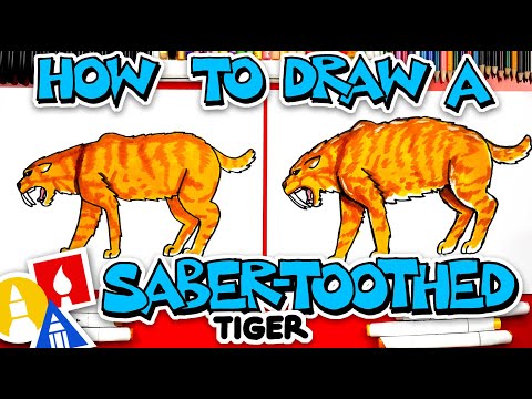 How To Draw A Saber-Toothed Tiger (Smilodon)