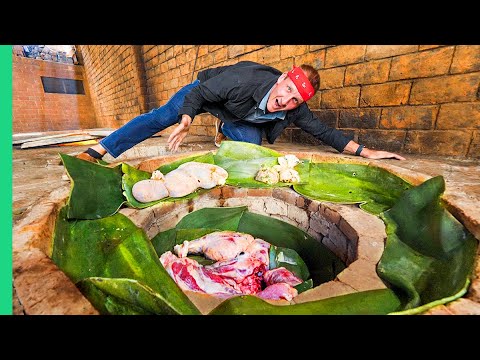MEXICAN MEAT PIT!!! Ancient Underground Primitive Cooking Techniques!!!