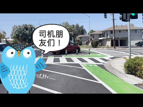 Drive Wisely Around Protected Intersections (Chinese)