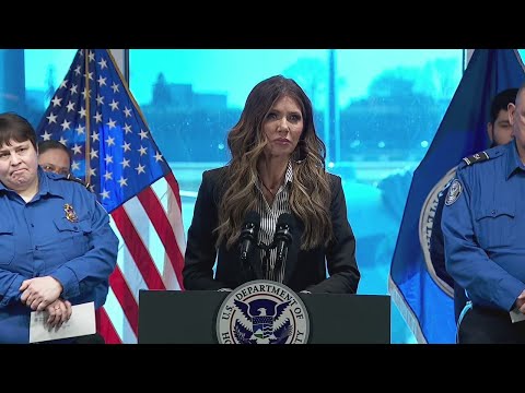 Homeland Security Secretary Kristi Noem news conference in Minneapolis