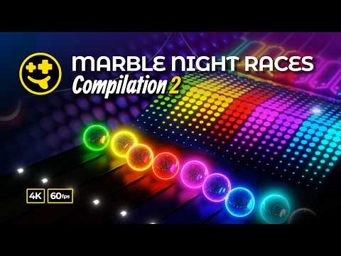Night Marble Race Compilation  | #marbles #marblerace #marbleracing #blender #physics #asmr #sensory